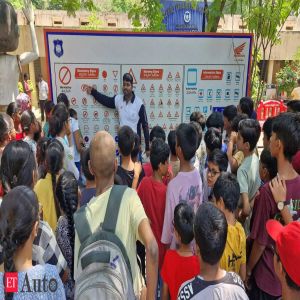 HMSI and Hyderabad police hold summer camp to teach road safety to children