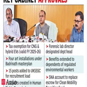 Uttarakhand cabinet clears 4 Badrinath projects; tax rebate for CNG, EV vehicles